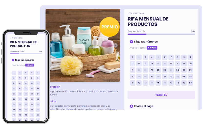 Landing Web Club de Rifas